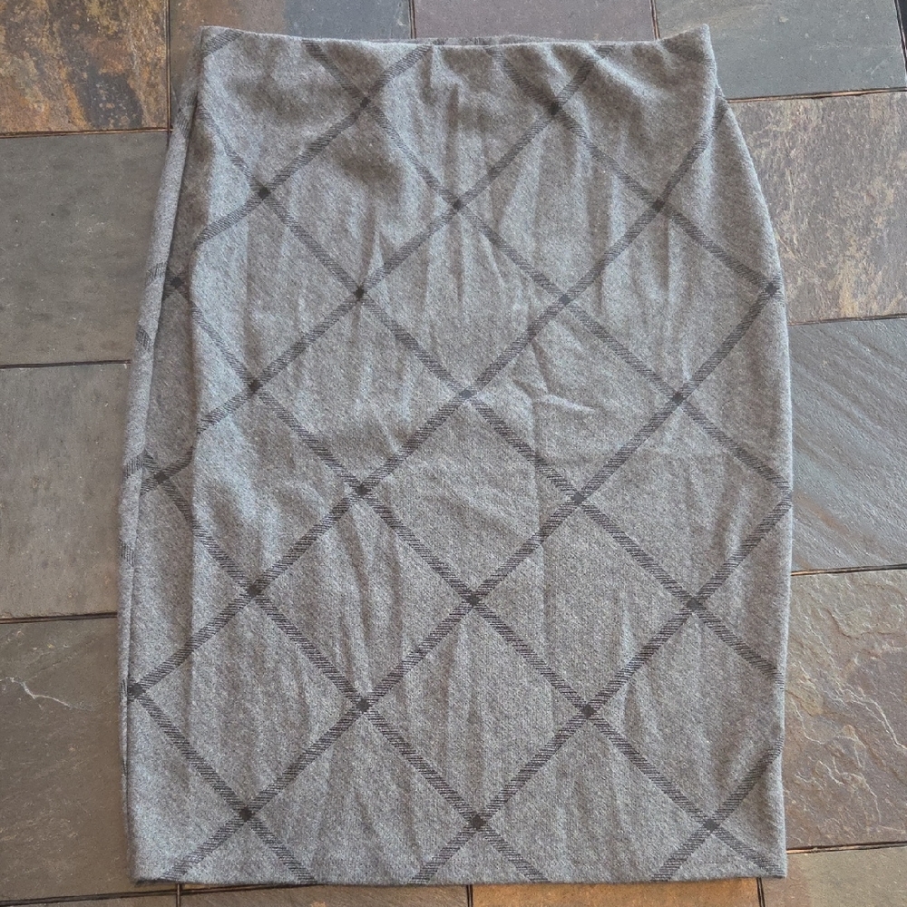 Maurices Charcoal Checkered Pencil Skirt